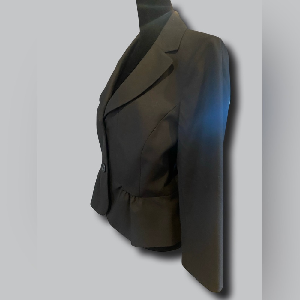 LOFT Black Ruffle Blazer - Picture 2 of 4